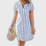 Luisa – Triibuline Midi Kleid