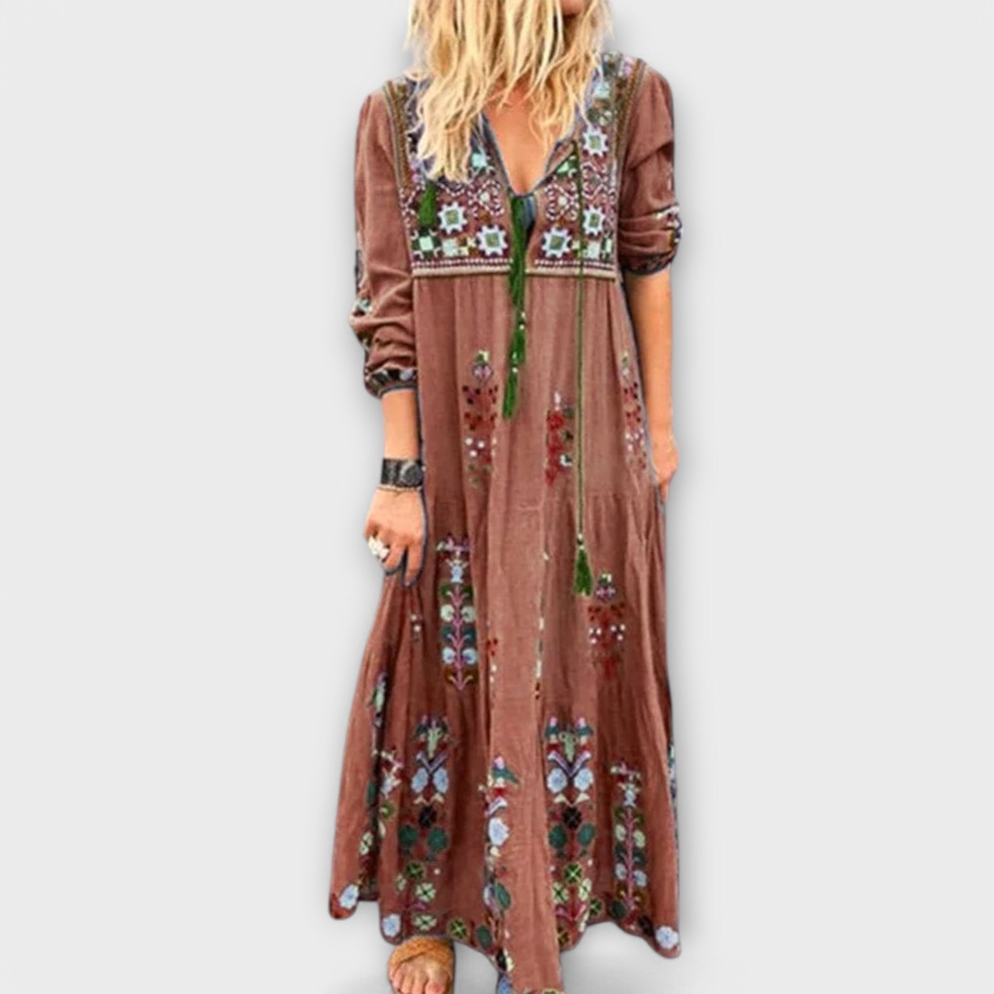 Vivi - Lässig'i boho linane maksikleit