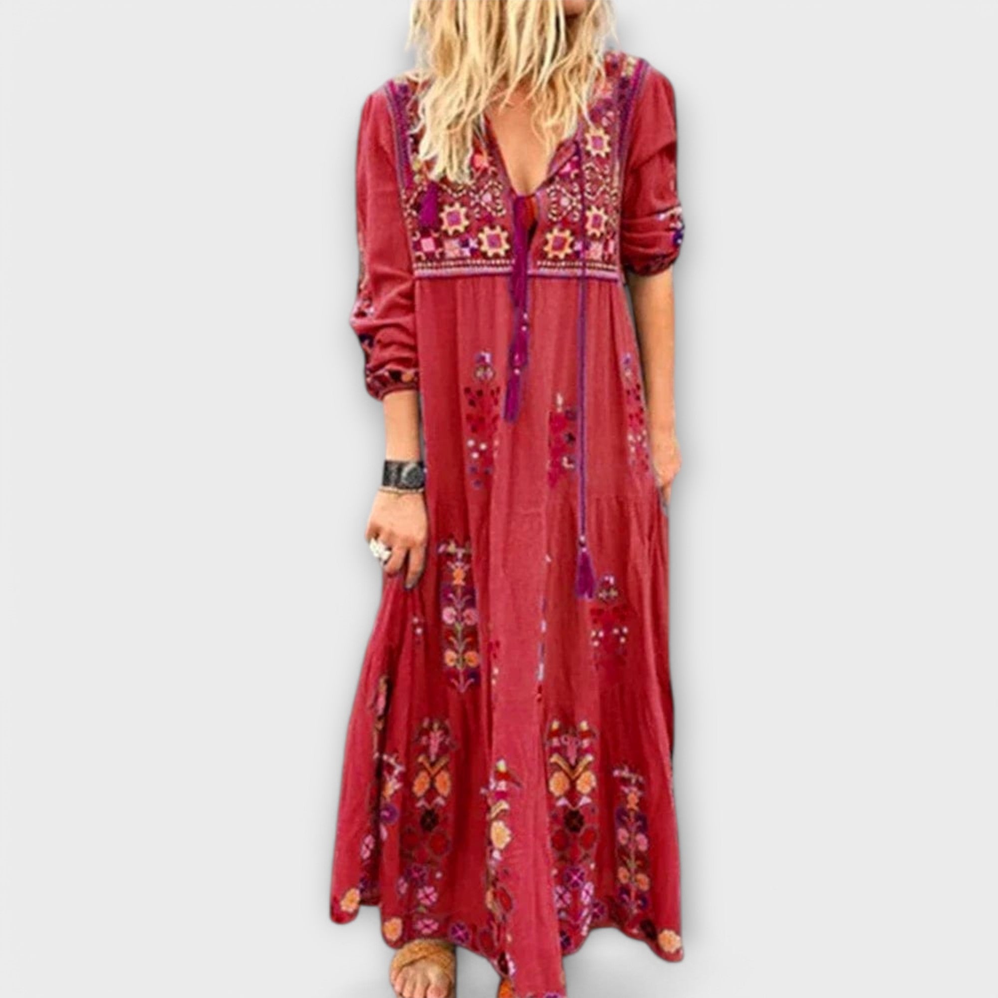 Vivi - Lässig'i boho linane maksikleit