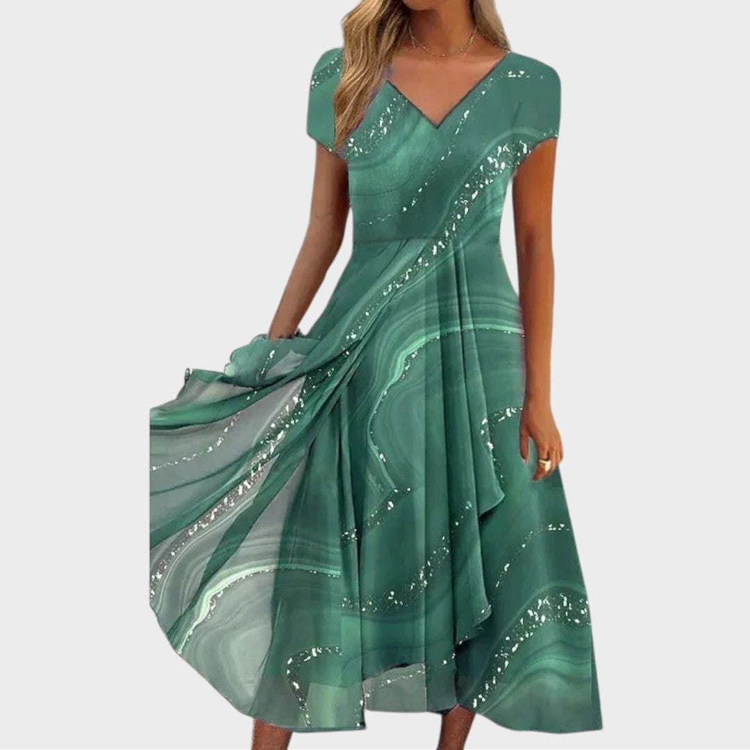 Isha | Elegantne Midi Kleit V-kaelusega