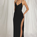 Must Halterkael Maxi Kleid