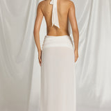 Halterneck Maxi Kleid Valges
