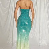 Bandeau Maxi Kleid Sinises Ombres