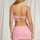 Fringeeritud Bralette Candyfloss Roosas