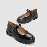 Nera platvorm Mary Janes