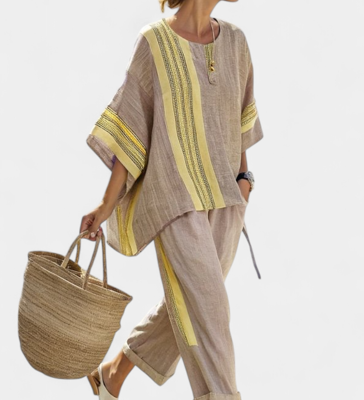 Lorena - Boho lina ja bambusest komplekt