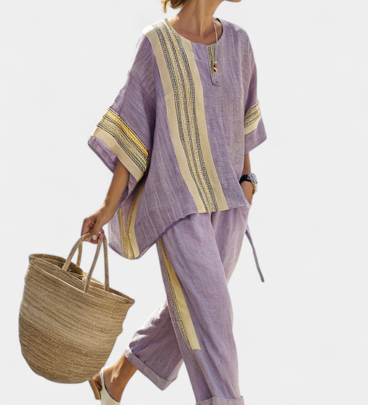 Lorena - Boho lina ja bambusest komplekt