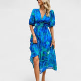 Clara - Elegantne Midi Lilleline Kleit