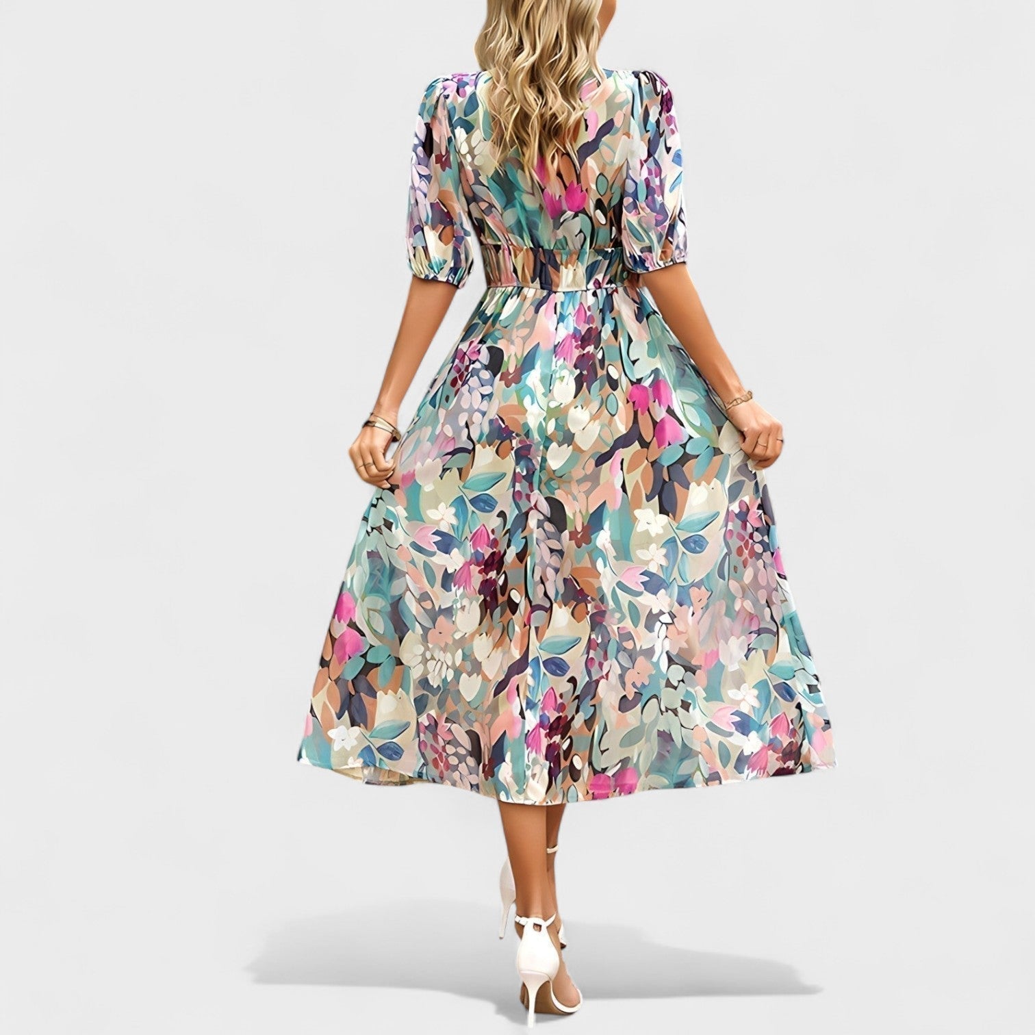 Clara - Elegantne Midi Lilleline Kleit