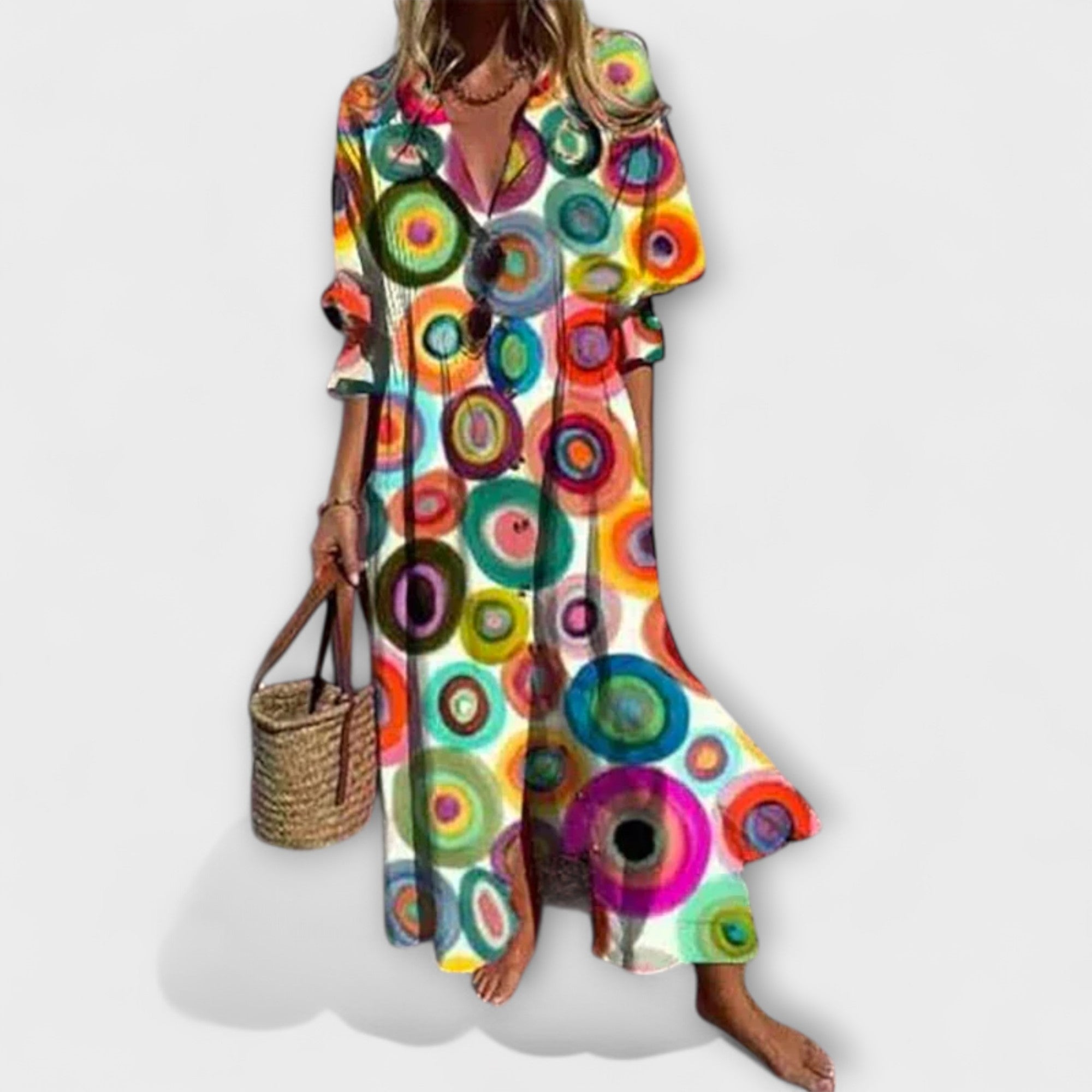 Lila - Kõhukaunistav Maxi Kleid