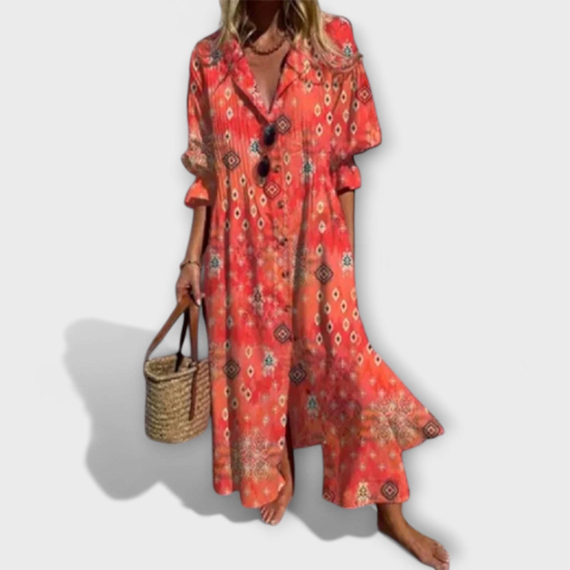 Lila - Kõhukaunistav Maxi Kleid