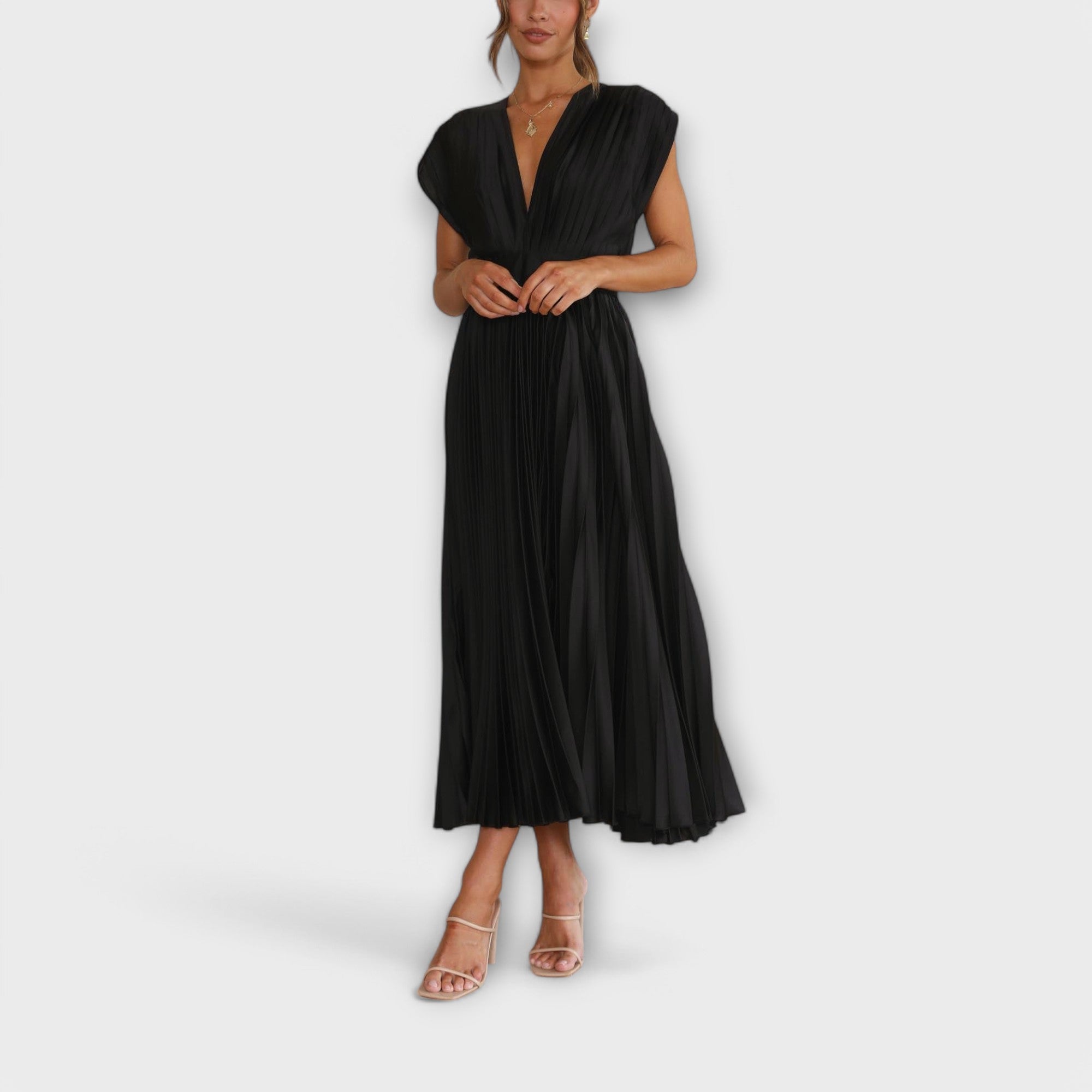 Maria - Stiilne Plisseeritud Kleid