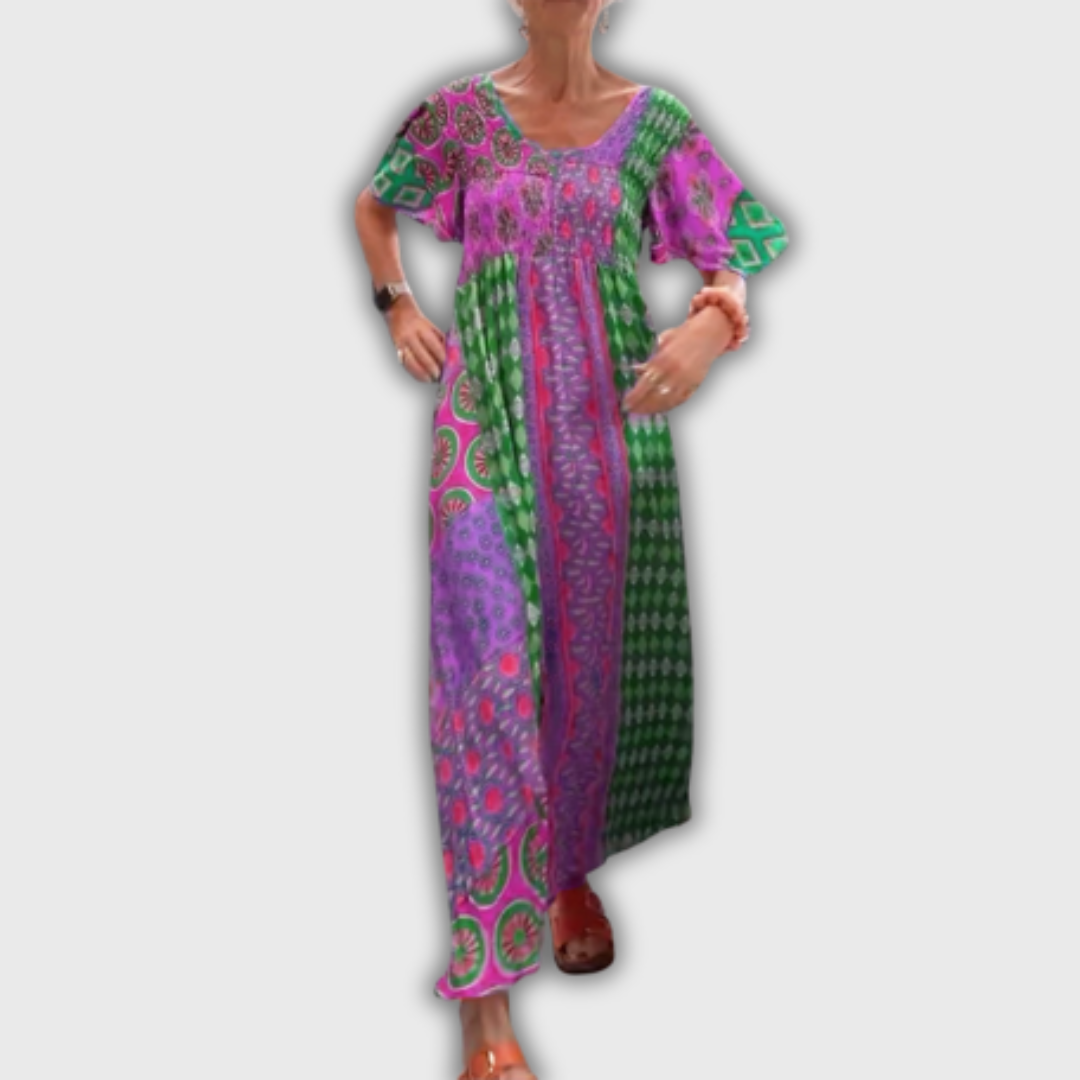 Poppy – Elegantne Paisley Midi Kleid