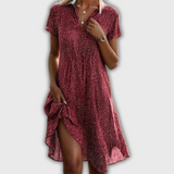 Mary - Lühikeste Varrukatega Midi Kleid naistele