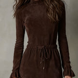 Isla | Nubukist Kootud Maxi Kleid