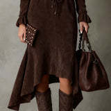 Isla | Nubukist Kootud Maxi Kleid