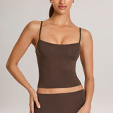 Šokolaadipruun Modal Scoop-Neck Tank Top