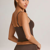 Šokolaadipruun Modal Scoop-Neck Tank Top