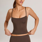 Šokolaadipruun Modal Scoop-Neck Tank Top
