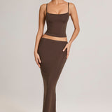 Šokolaadipruun Modal Scoop-Neck Tank Top