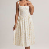 Lillemustriga A-line Midaxi Kleid