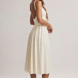 Lillemustriga A-line Midaxi Kleid