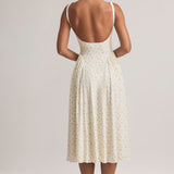 Lillemustriga A-line Midaxi Kleid