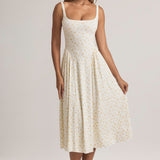 Lillemustriga A-line Midaxi Kleid