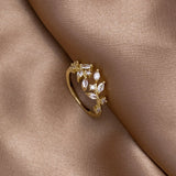 18K Kuld Kristall Viinering
