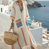 Caftan Kleit "Alix" – Oranž ja Sinine Oiast