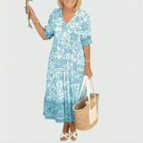Constance | Lilleline Piiri-Prindi Midi Kleit Tiered Hemiga