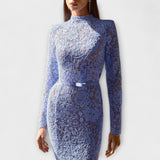 Freya – Elegantne Midi Kleit Lillelises Pitsis