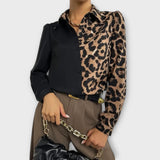 Lihtne ja stiilne leopardimuster blouse