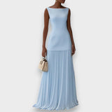 Klara | Varrukateta Plisseeritud Maxi Kleid