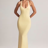 Moodsik Halterneck Maxi Kleid Sidrunisorbett