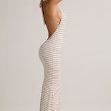 Roosa Kollase Riba Modal Halterneck Maxi Kleid