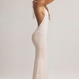 Ribade Prindiga Modal Halterneck Maxi Kleid