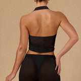 Must Tie-Front Halterneck Crop Top
