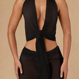 Must Tie-Front Halterneck Crop Top