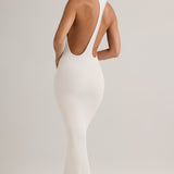 Modal Racerback Maxi Kleid valges