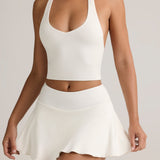 Modal Halterneck Tank Top valges
