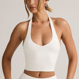Modal Halterneck Tank Top valges