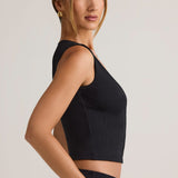 Must Modal Ribbed Nööpidega Vest