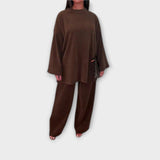 Ingrid - Plus Size Acanalatud Komplekt