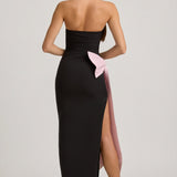 Ilma Rihmata Satiin Maxi Kleid Mustas