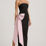 Ilma Rihmata Satiin Maxi Kleid Mustas