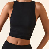 Modalne paadi kaela top mustas