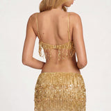 Fringeeritud Bralette Kuldses