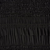 Kortsiga Ruffle-Front Crop Top Mustas