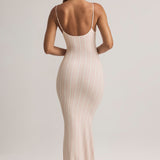 Modal Scoop-Neck Strappy Maxi Kleid Rööbaste Trükis